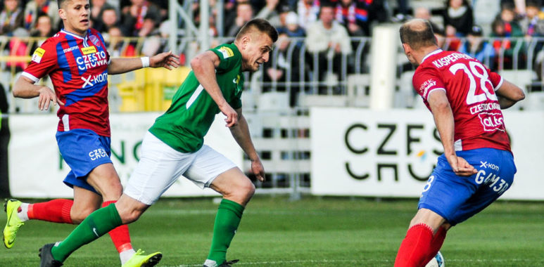 Raków Częstochowa - Warta Poznań. Michał Jakóbowski