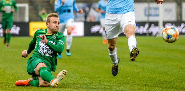 Stomil Olsztyn - Warta Poznań 1:3. Robert Janicki