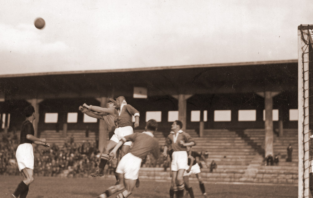 Warta Poznań - FC Milano (AC Milan) w 1934 r. fot. Narodowe Archiwum Cyfrowe