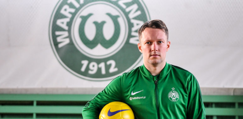 Sebastian Kamiński na treningach Warty Poznań
