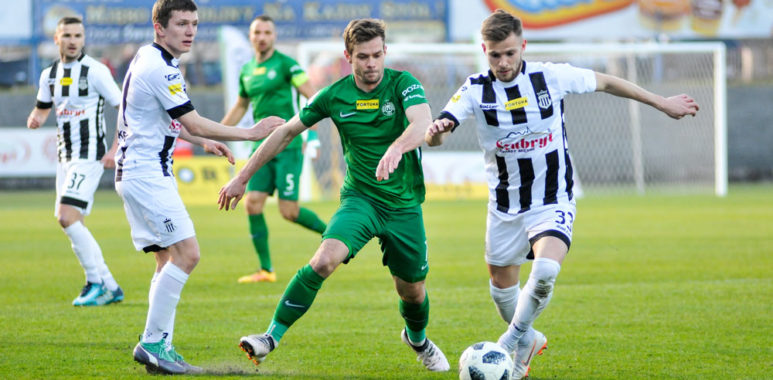 Sandecja Nowy Sącz - Warta Poznań 2:1. Michał Grobelny