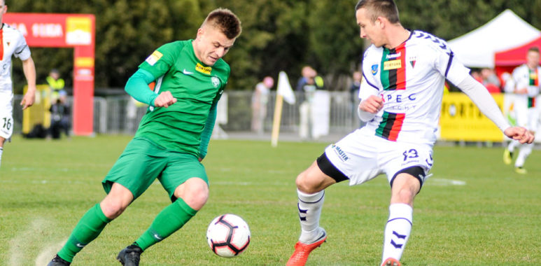 Michał Jakóbowski (Warta Poznań) w meczu z GKS Tychy
