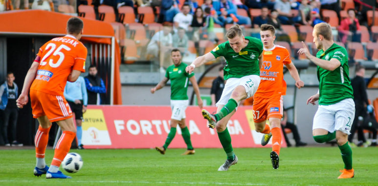 Bruk-Bet Termalica Nieciecza - Warta Poznań 1:0. Michał Żebrakowski