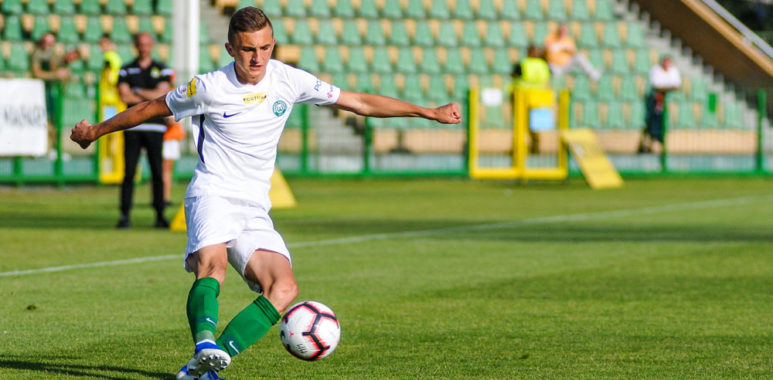 Wiktor Długosz (Warta Poznań) w meczu z GKS Bełchatów