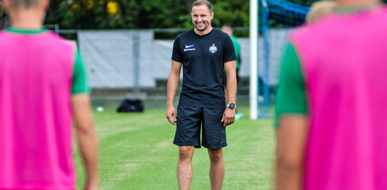 Dariusz Dudka na stażu trenerskim w Warcie Poznań