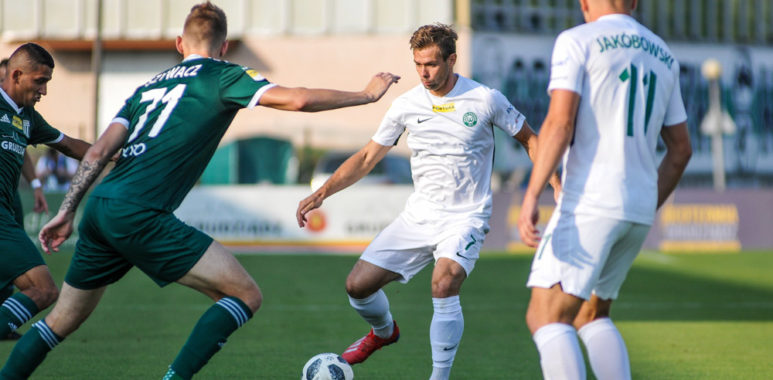 Olimpia Grudziądz - Warta Poznań 2:1. Michał Grobelny