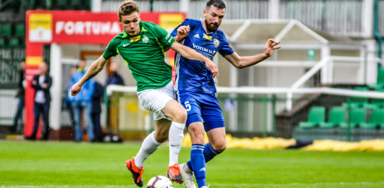 Warta Poznań - Miedź Legnica 2:1. Adrian Laskowski