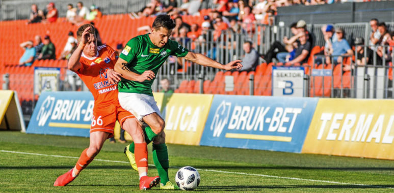 Bruk-Bet Termalica Nieciecza - Warta Poznań. Jakub Kiełb