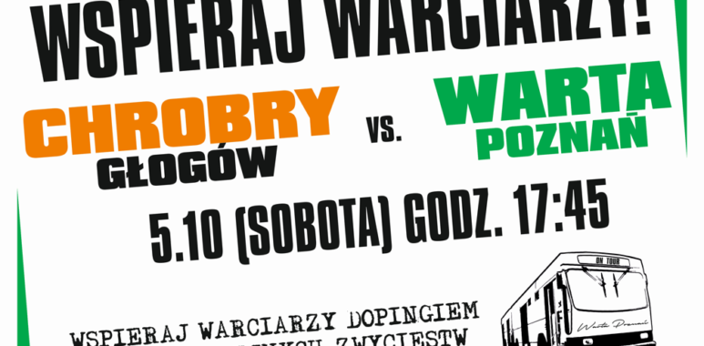 Wyjazd kibiców Warty Poznań na mecz do Głogowa