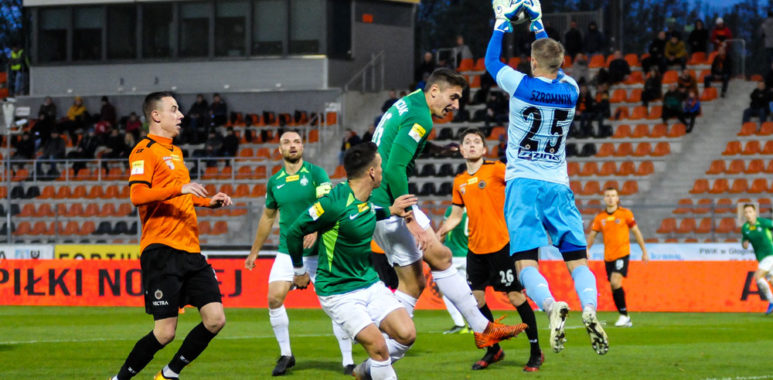 Chrobry Głogów - Warta Poznań 0:0. Aleks Ławniczak