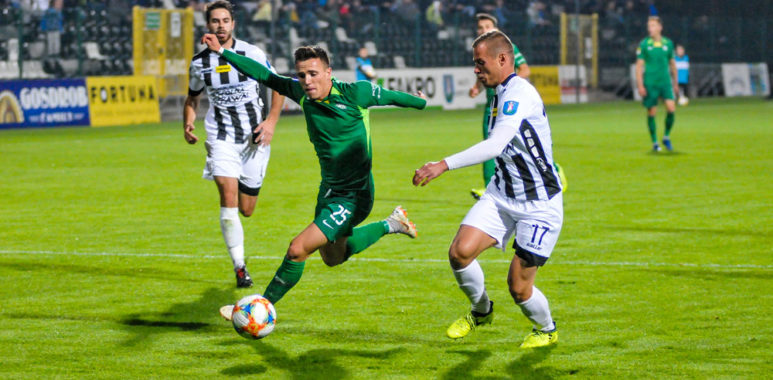 Sandecja Nowy Sącz - Warta Poznań 1:2. Gracjan Jaroch