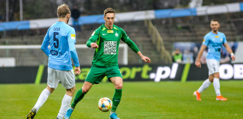 Stomil Olsztyn - Warta Poznań 1:3. Mateusz Kupczak