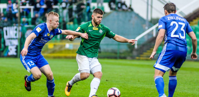 Warta Poznań - Miedź Legnica 2:1. Nikodem Fiedosewicz