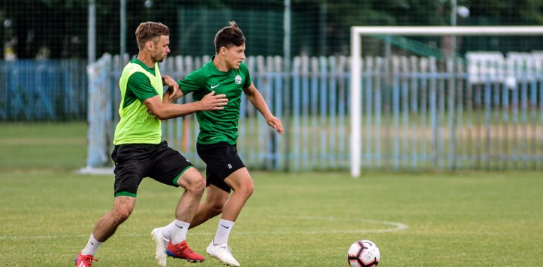 Trening Warty Poznań. Michał Grobelny i Kajetan Szmyt