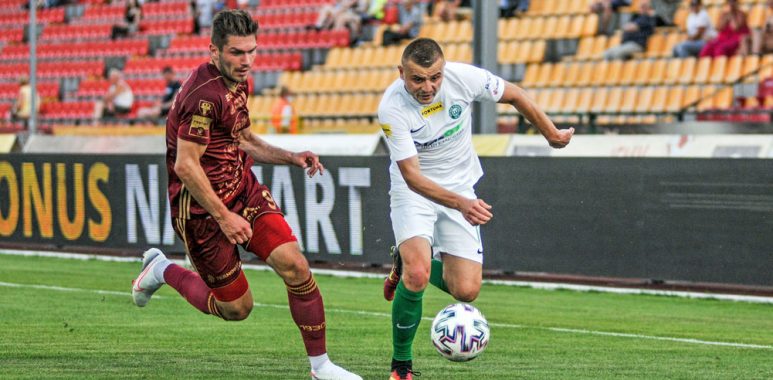 Chojniczanka Chojnice - Warta Poznań 1:2. Michał Jakóbowski