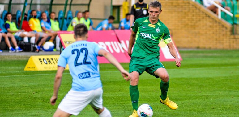 Warta Poznań - Stomil Olsztyn 1:2. Adrian Laskowski