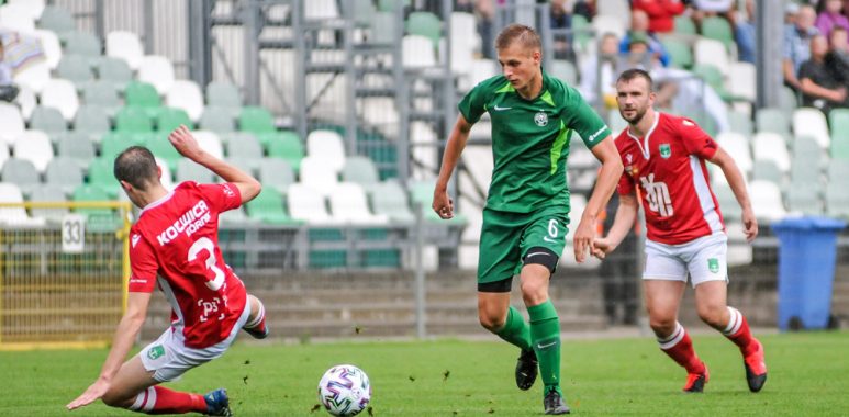 Mateusz Wojciechowski (Warta II Poznań) w meczu rezerw Warty Poznań