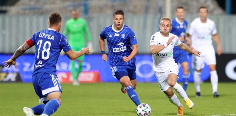 Robert Janicki (Warta Poznań) w meczu PKO Ekstraklasy z Wisłą Płock