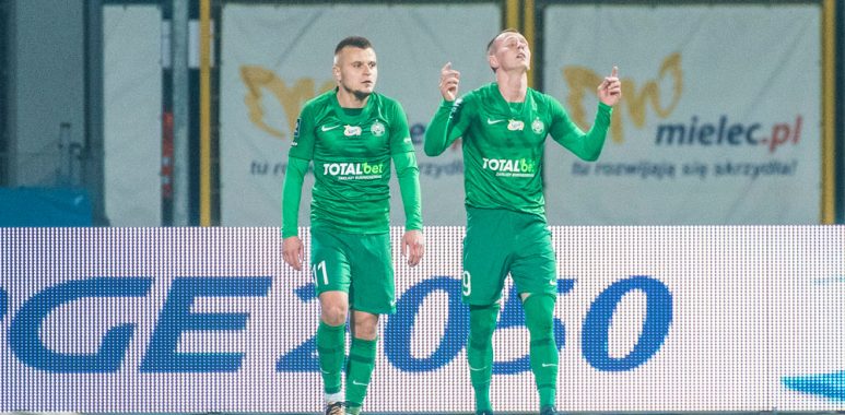 Stal Mielec - Warta Poznań 0:1. Mateusz Kuzimski, Michał Jakóbowski