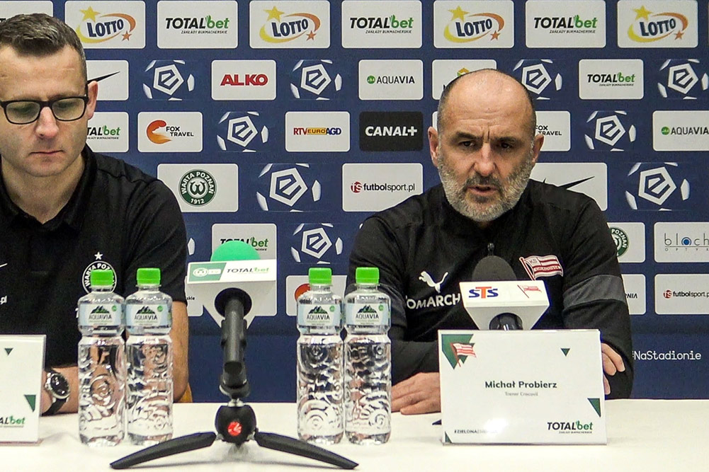 Michał Probierz (trener Cracovii) na konferencji prasowej po meczu z Wartą Poznań