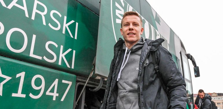 Wyjazd piłkarzy Warty Poznań na obóz do Grodziska Wlkp. Michał Kopczyński