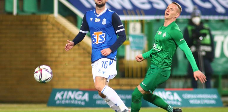 Warta Poznań - Lech Poznań 1:2. Mateusz Kuzimski