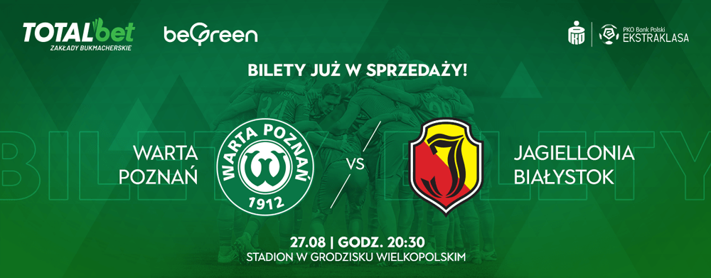 Sprzedaż biletów na mecz Warta Poznań - Jagiellonia Białystok