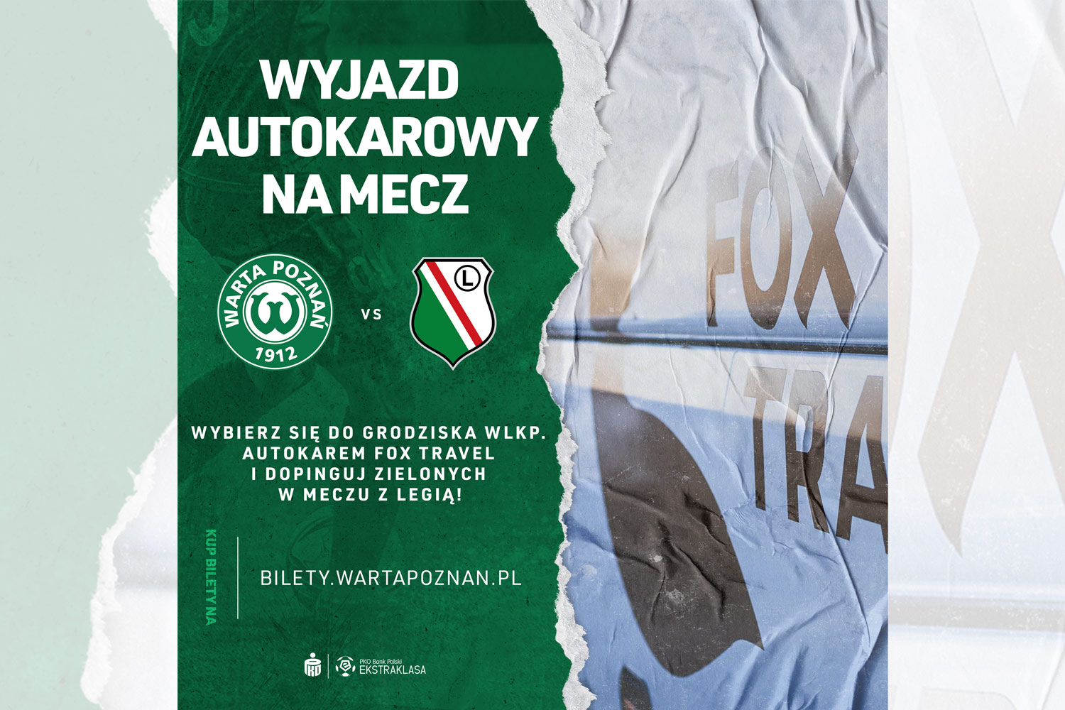 Pojedź na mecz Warta Poznań – Legia Warszawa autokarem firmy Fox Travel