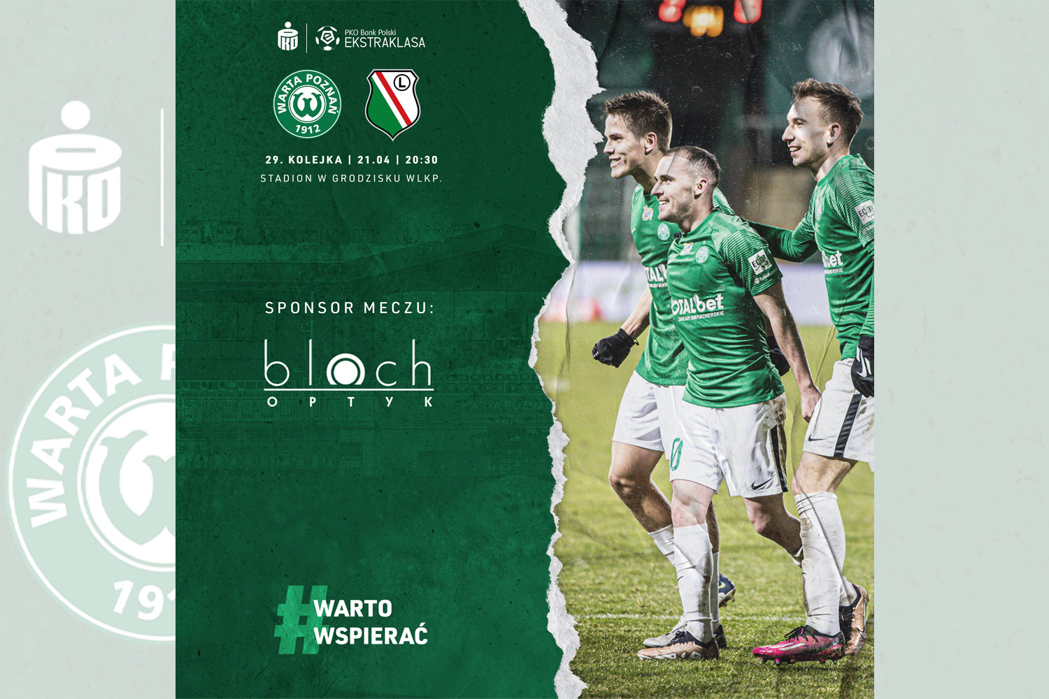 Bloch Optyk sponsorem meczu Warta Poznań – Legia Warszawa