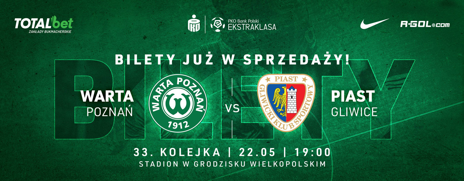 Bilety na mecz Warta Poznań - Piast Gliwice
