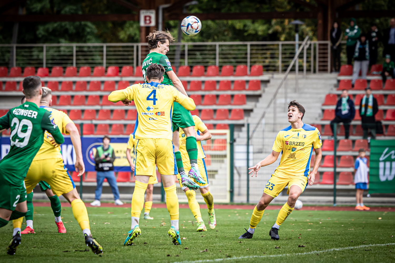 Stal Brzeg - Warta Poznań 0:4 w Fortuna Pucharze Polski. Stefan Savić