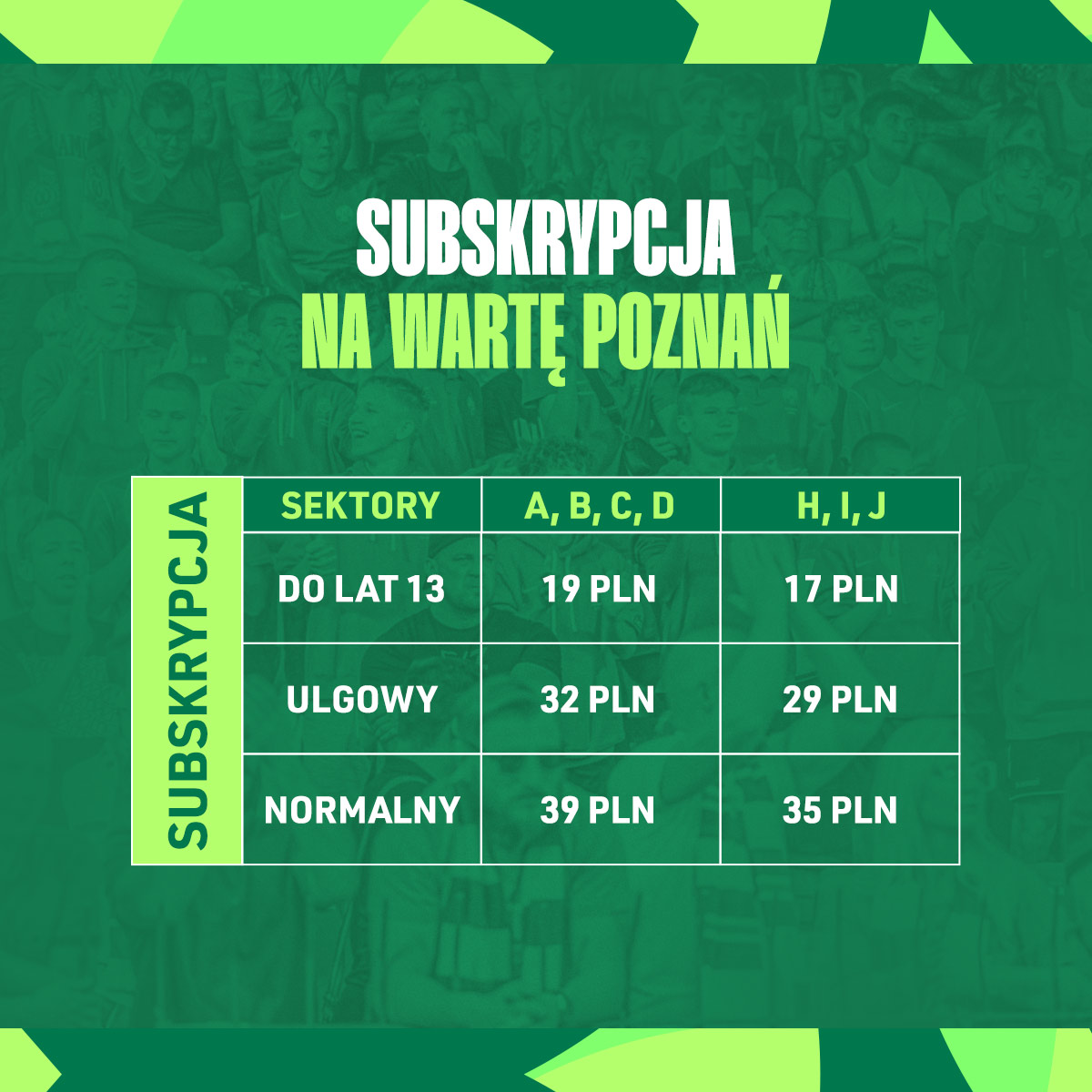 Subskrypcja na bilety Warty Poznań