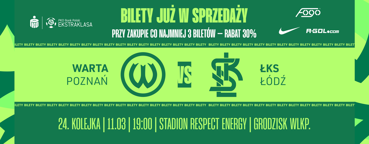 Bilety na mecz Warta Poznań - ŁKS Łódź