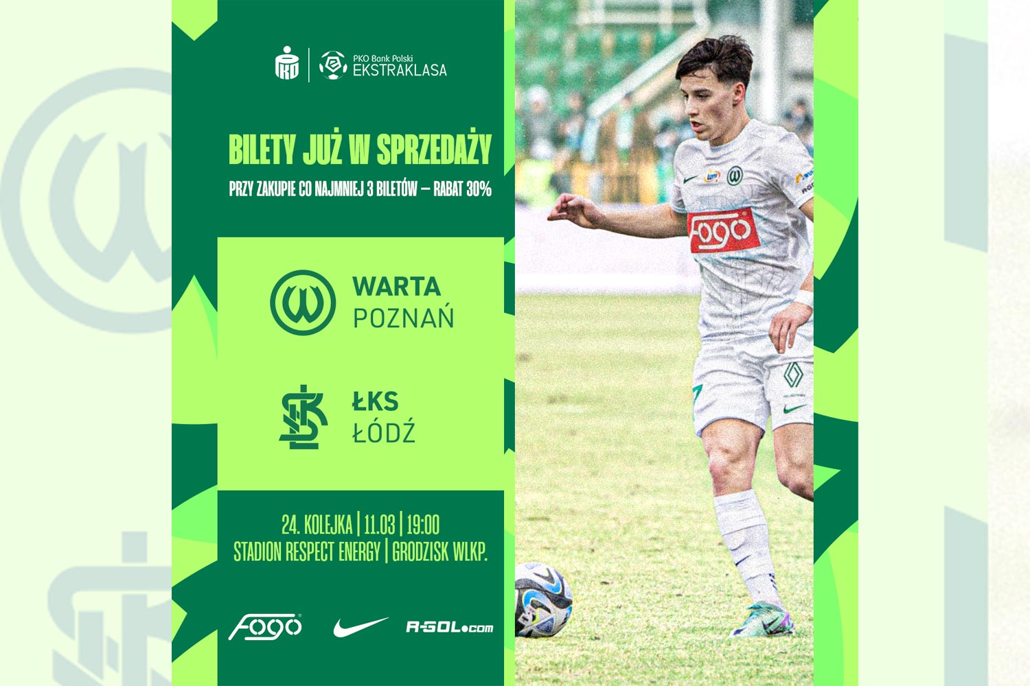 Sprzedaż biletów na mecz Warta Poznań - ŁKS Łódź