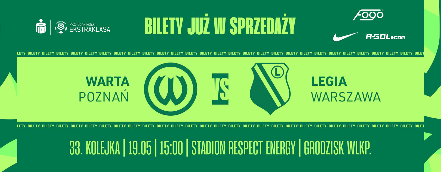 Bilety na mecz Warta Poznań - Legia Warszawa